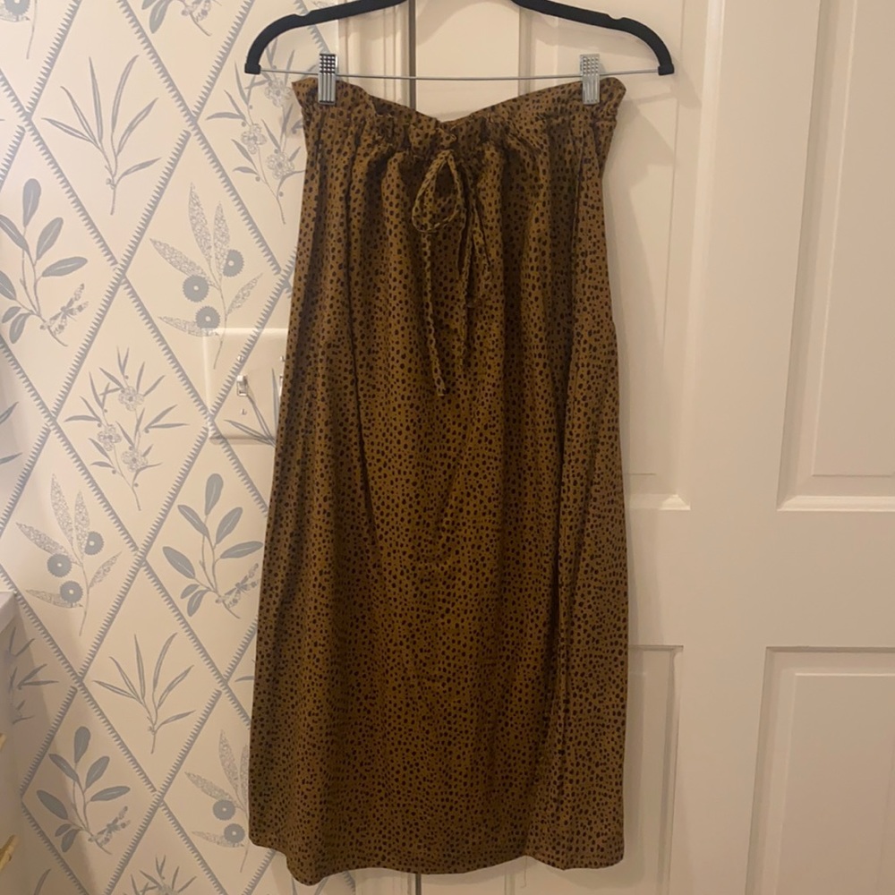 Emerson Fry Cheetah Drawstring Skirt Small